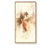 Classical Chinese Lady Figure Framed Decorative Painting for Home Decor