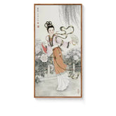 Traditional Chinese Lady Figure Decorative Painting Wall Art for Home Decoration
