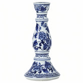 Chinese Blue and White Porcelain Candle Holder, Floral Pattern Decorative Ornament