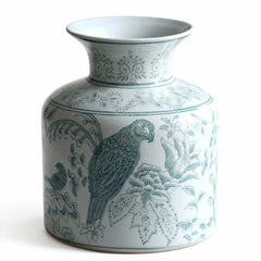 Chinese Blue and White Porcelain Decorative Vase Floral Bird Pattern Home Ornament
